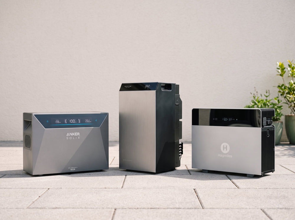 Batteriespeicher von Anker, Marstek und EcoFlow für ein Balkonkraftwerk