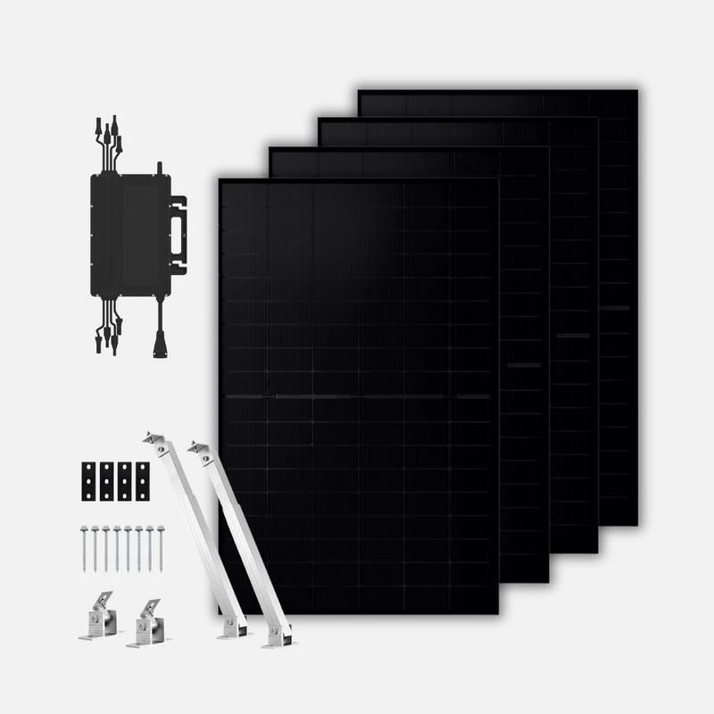 1760W / 800W Balkonkraftwerk Bifazial mit Flachdachhalterung