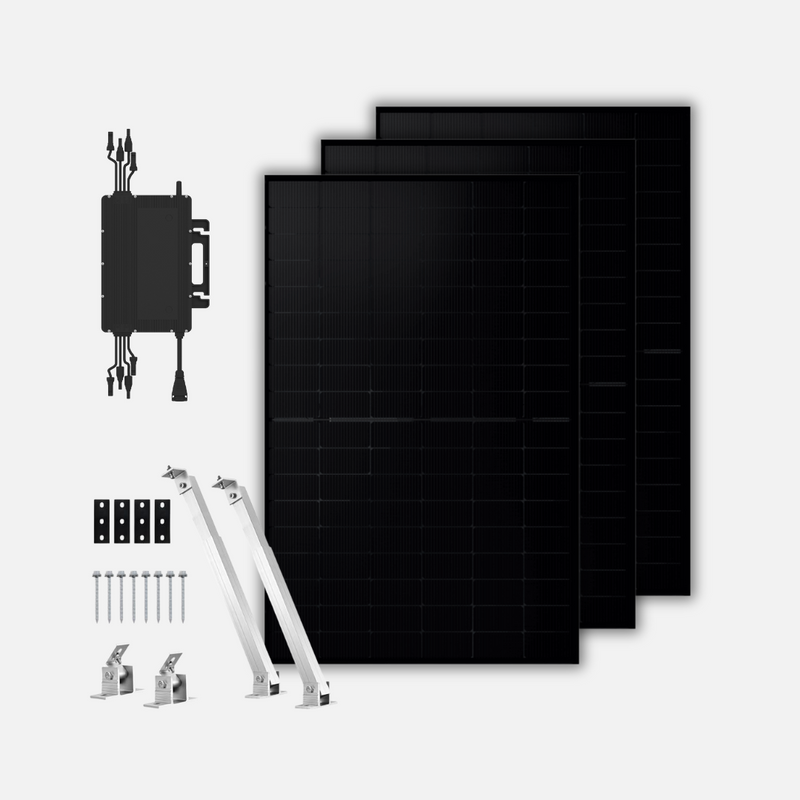 1320W / 1600W Balkonkraftwerk Bifazial mit Flachdachhalterung