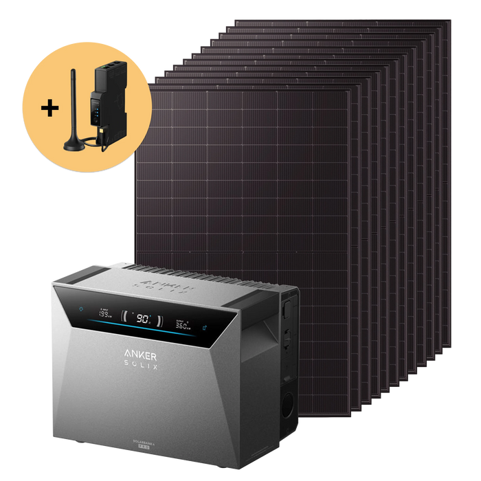 Balkonkraftwerk 6000W mit Speicher Anker SOLIX 4 Pro – Set