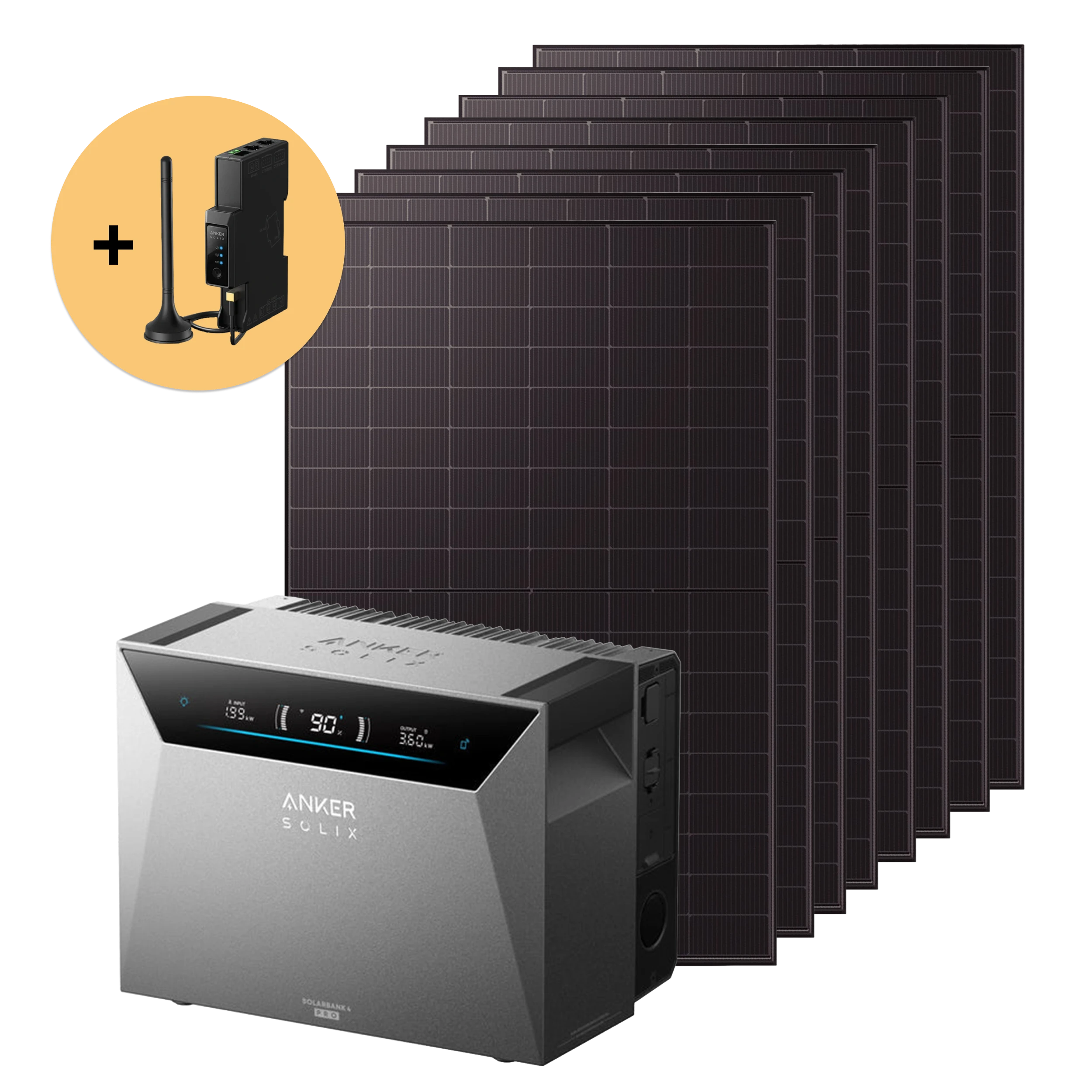 Balkonkraftwerk 4000W mit Speicher Anker SOLIX 4 Pro – Set