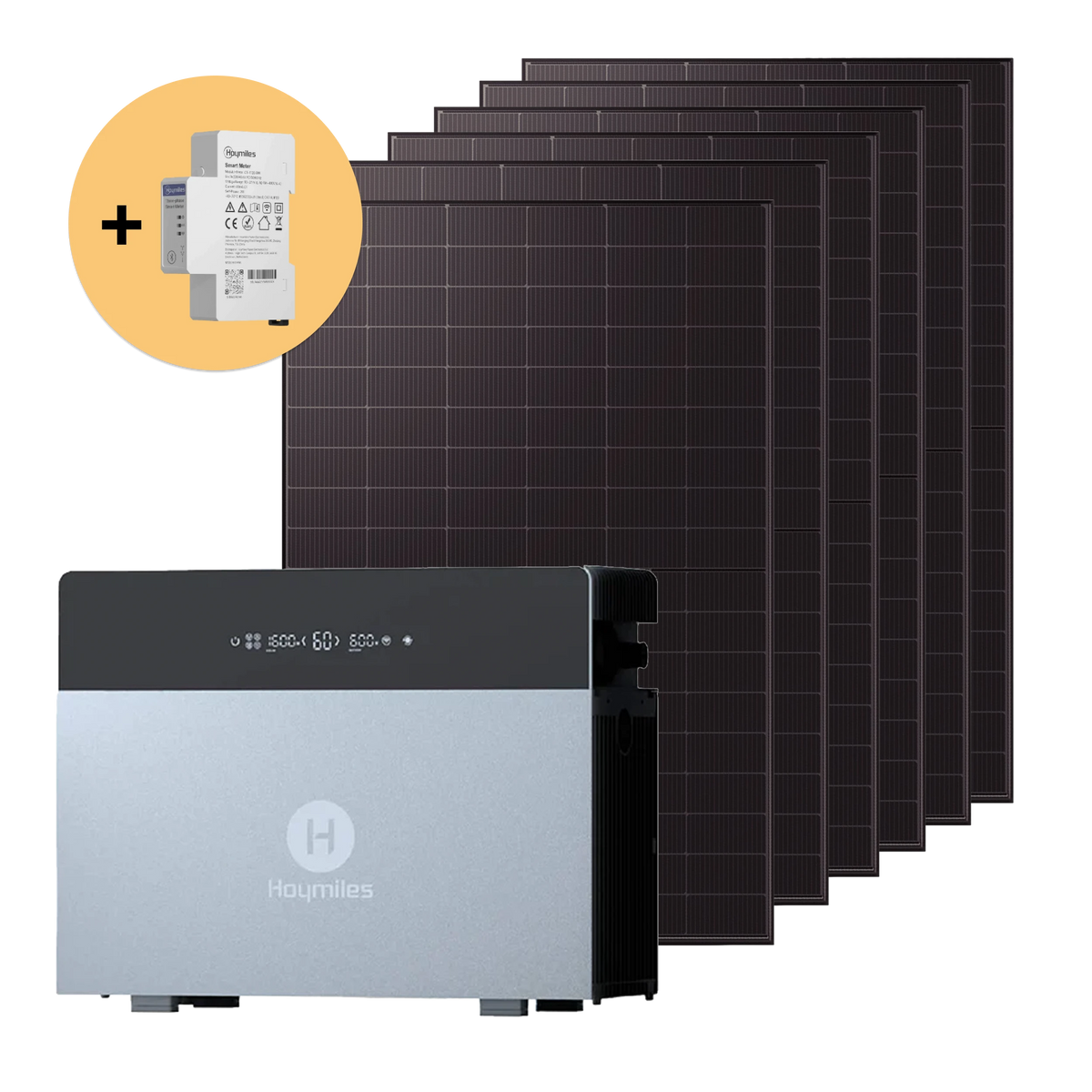Balkonkraftwerk 3000W mit Speicher Hoymiles HiBattery 4020 X inkl. Smart Meter