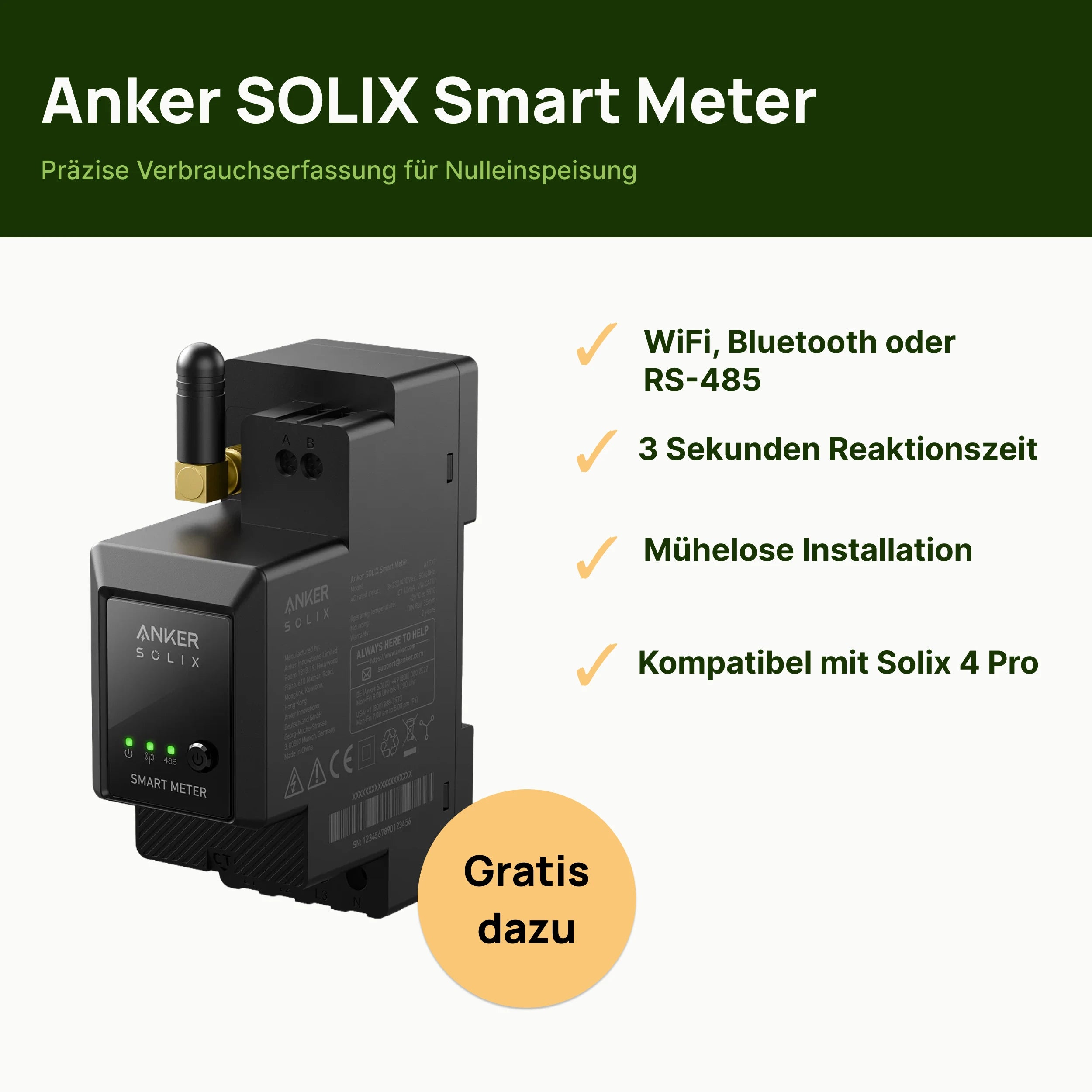 Balkonkraftwerk 1000W mit Speicher Anker SOLIX 3 Pro – Set
