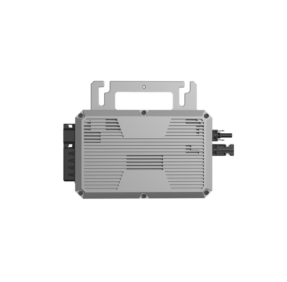 Rückseite des Hoymiles HF-800-WB Mikrowechselrichters mit Kühlkörper