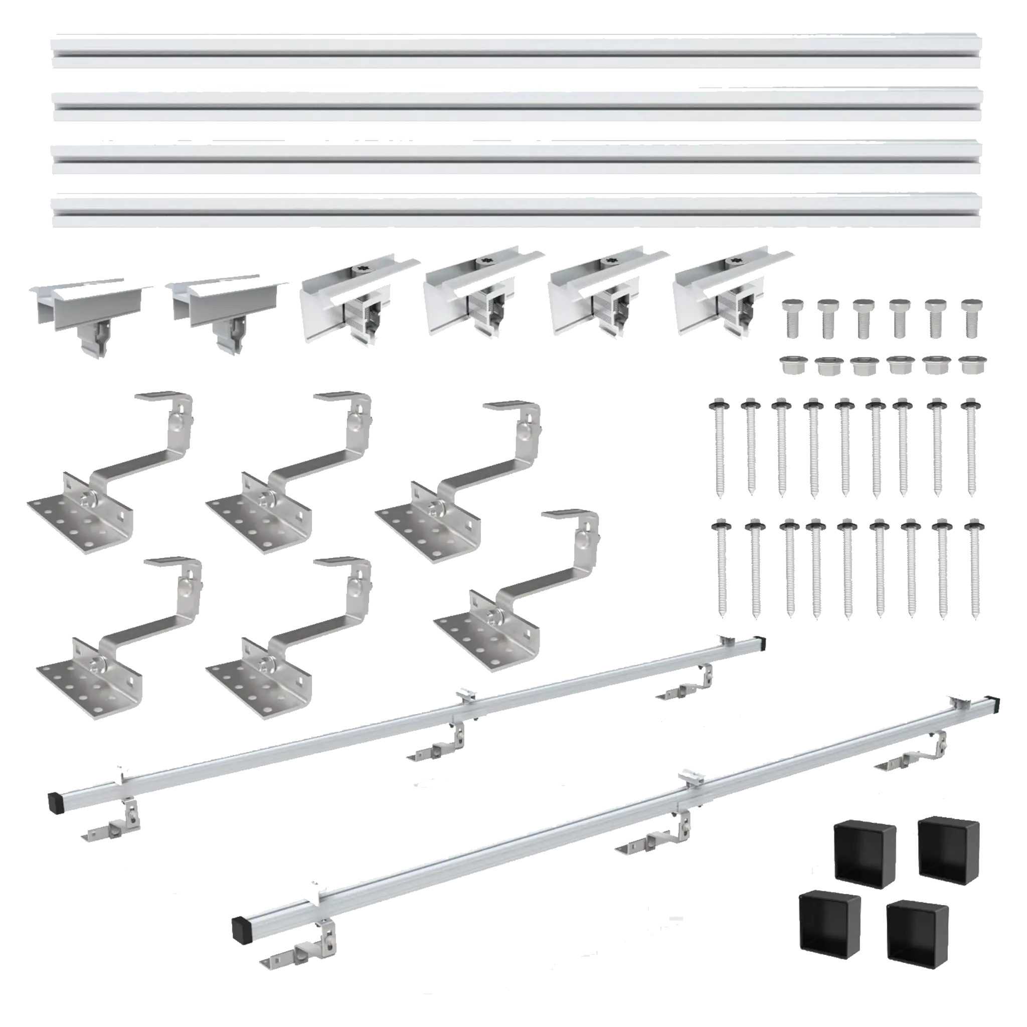 Ziegeldach PV Montageset für 2 Module
