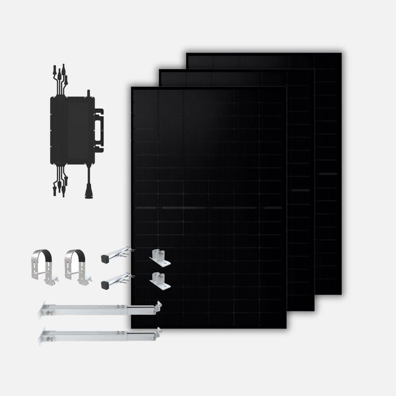 1320W / 1600W Balkonkraftwerk Bifazial mit Balkonhalterung