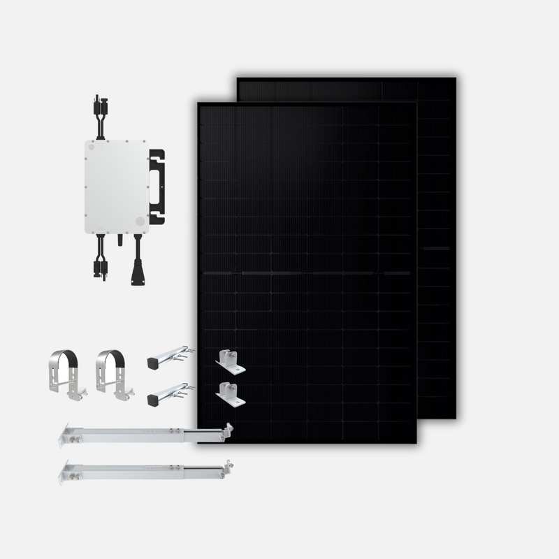 880W / 800W Balkonkraftwerk Bifazial mit Balkonhalterung