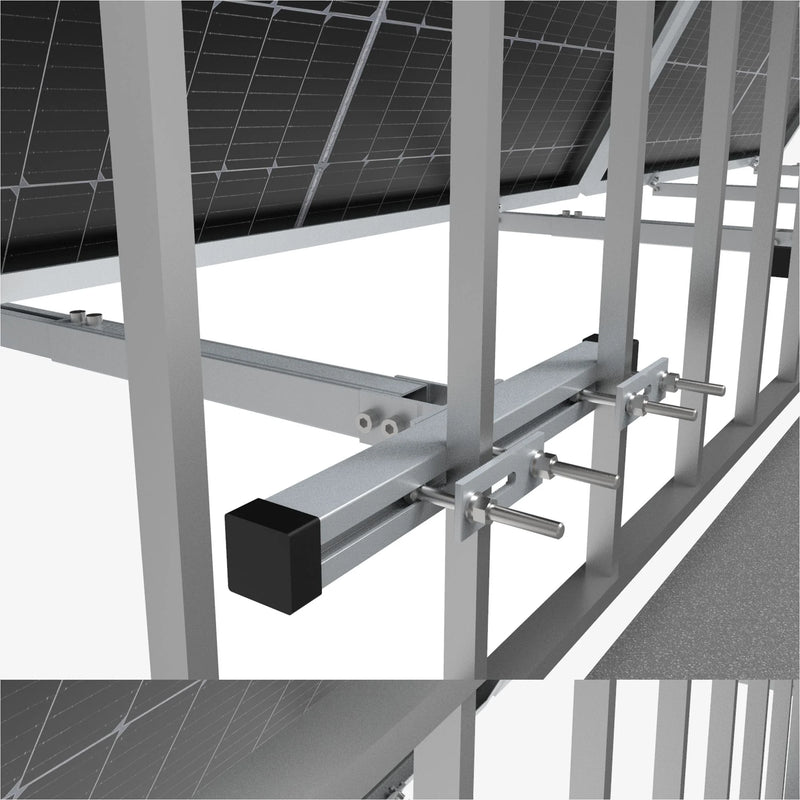 Balkonhalterung für 2 Solarmodule