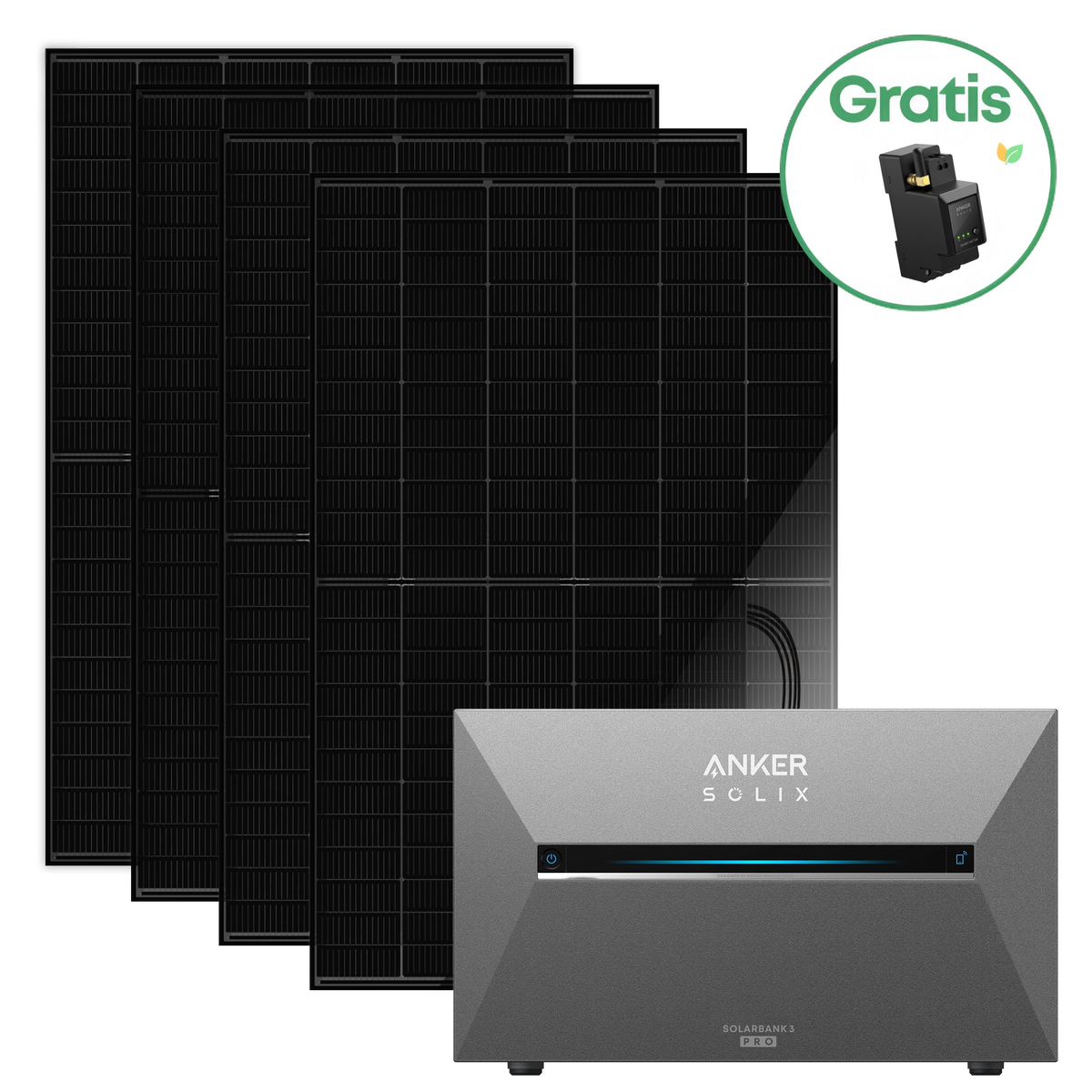 Balkonkraftwerk 1800W mit Speicher Anker SOLIX 3 Pro – Set