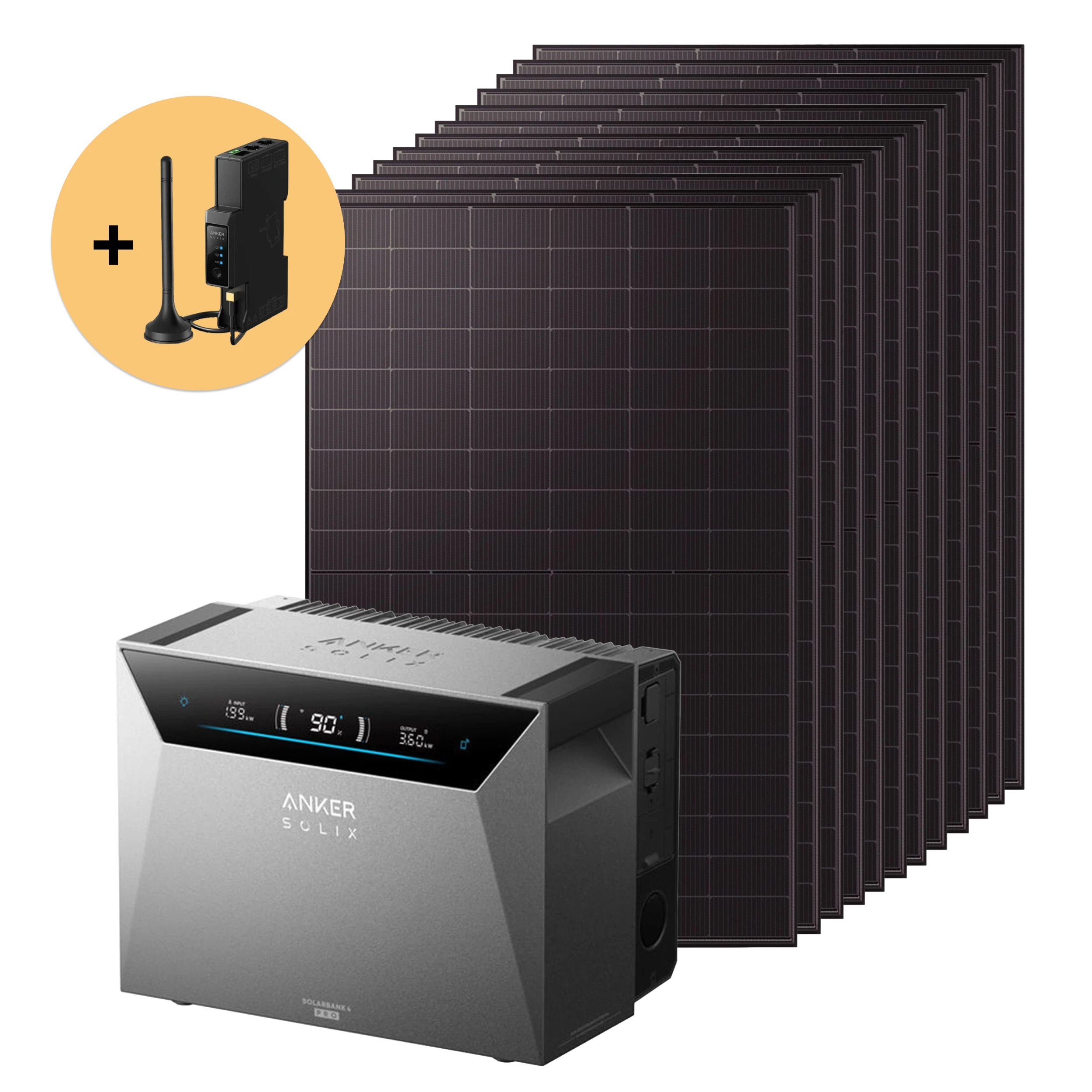 Balkonkraftwerk 6000W mit Speicher Anker SOLIX 4 Pro – Set