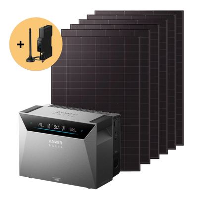 Balkonkraftwerk 3000W mit Speicher Anker SOLIX 4 Pro – Set
