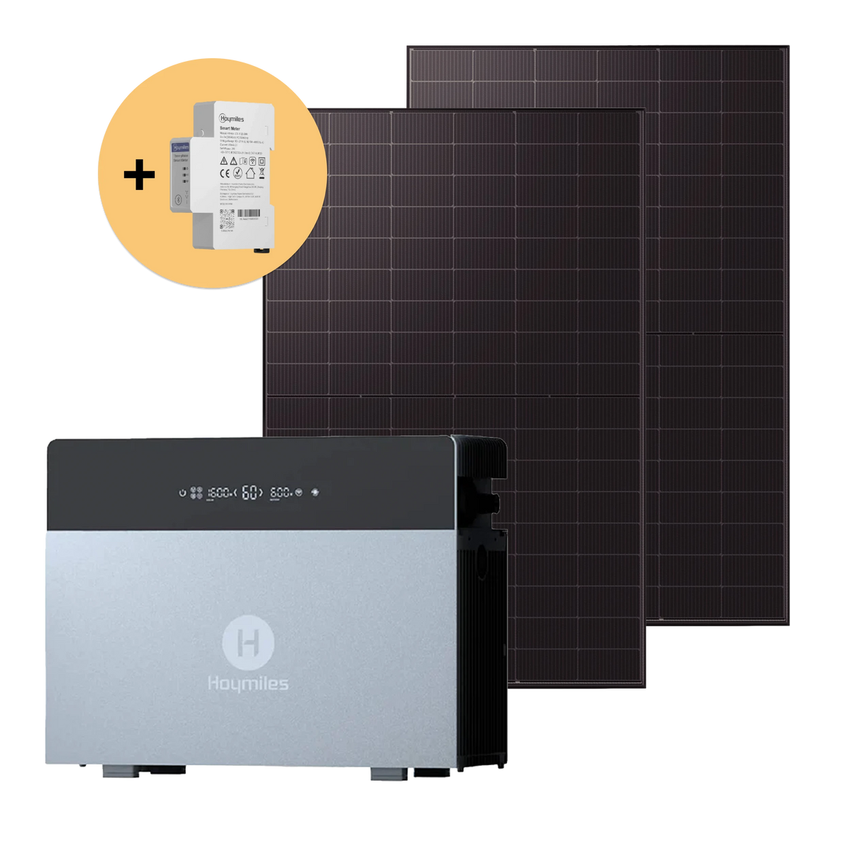 Balkonkraftwerk 1000W mit Speicher Hoymiles HiBattery 4020 X inkl. Smart Meter