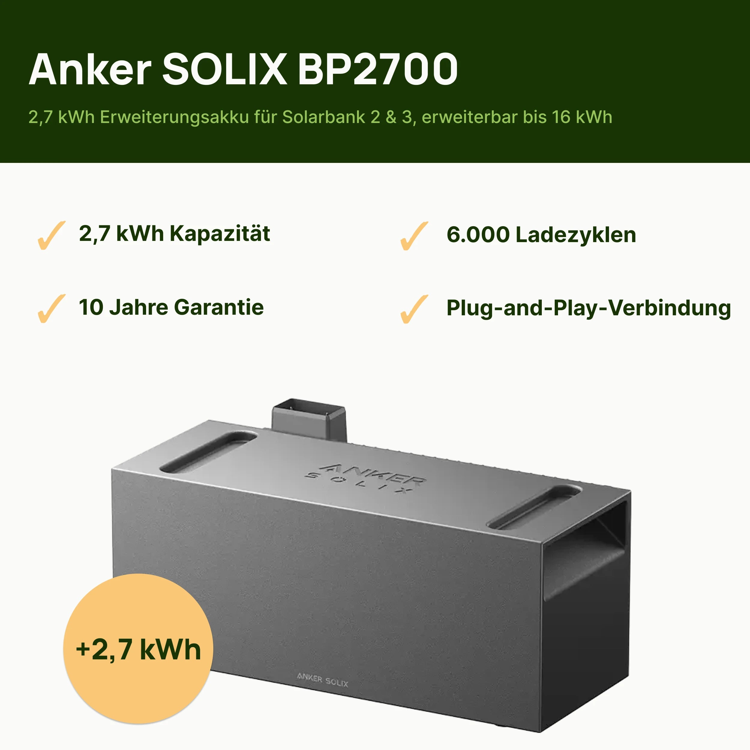 Balkonkraftwerk 1000W mit Speicher Anker SOLIX 3 Pro – Set