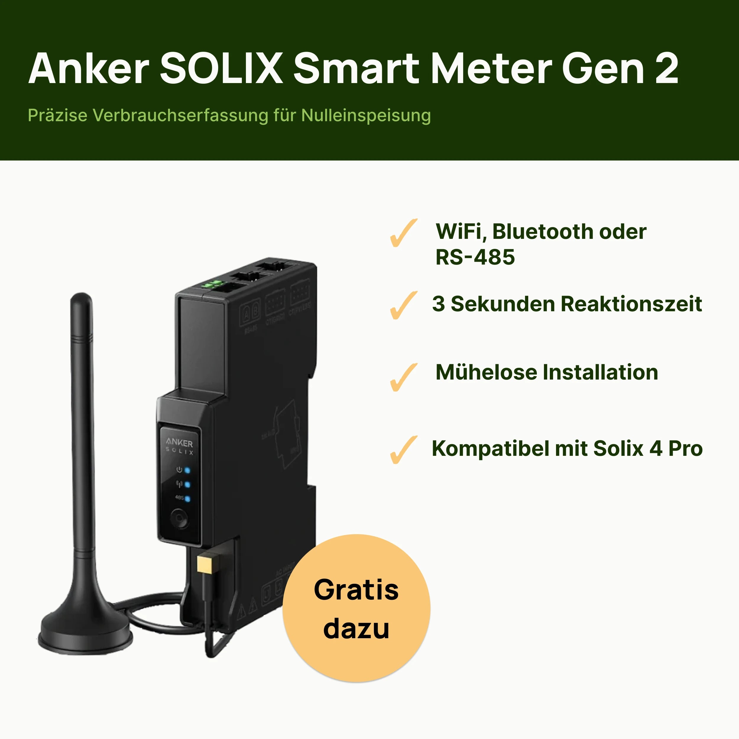 Balkonkraftwerk 2000W mit Speicher Anker SOLIX 4 Pro – Set