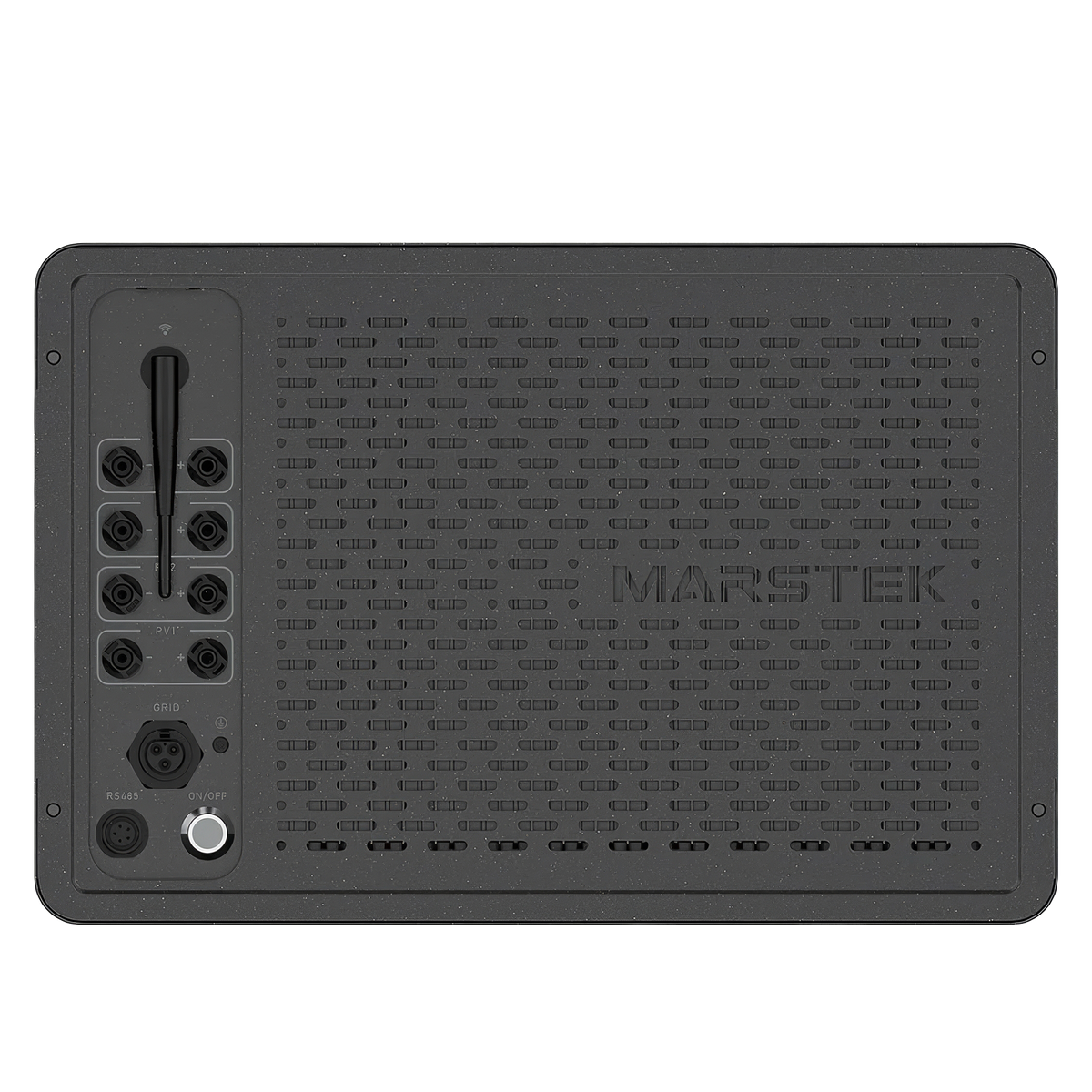 Anschlussfeld des Marstek Jupiter C Plus mit MPPT-Eingängen und AC-Ausgang