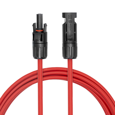 Solarkabel Verlängerung 6 mm² mit MC4 | 1-50 m | rot