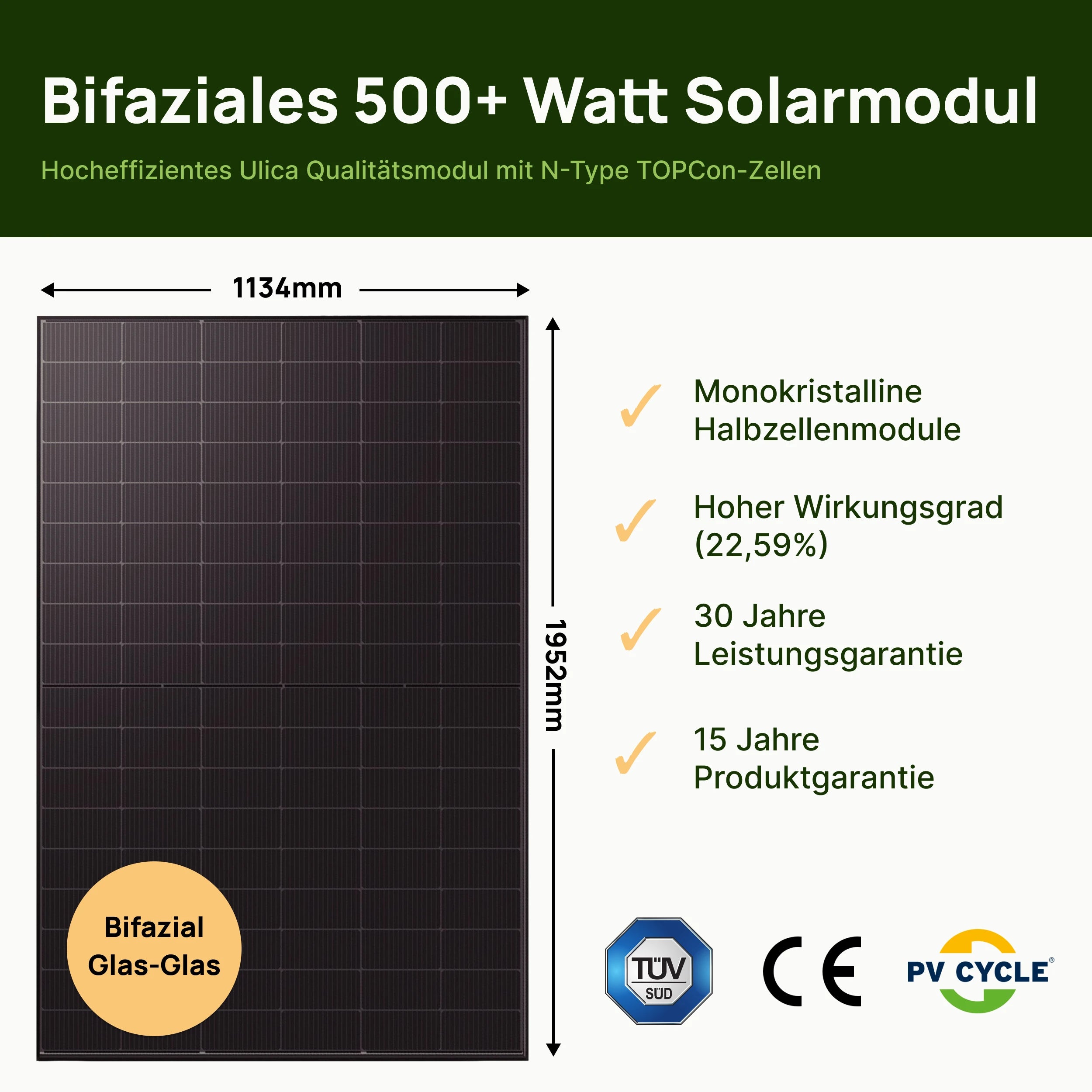 Balkonkraftwerk 1000W ohne Speicher – Set