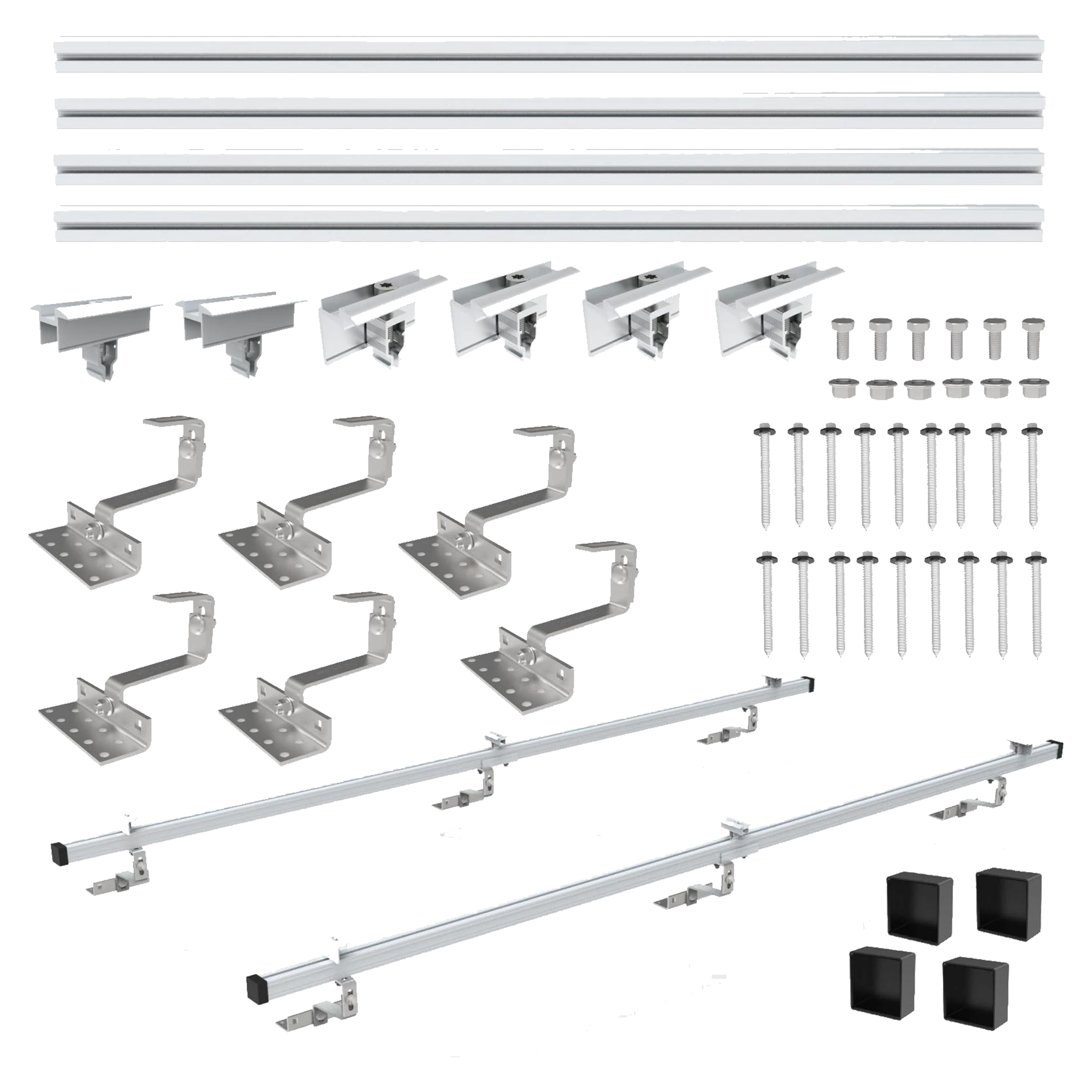 Ziegeldach PV Montageset für 2 Module
